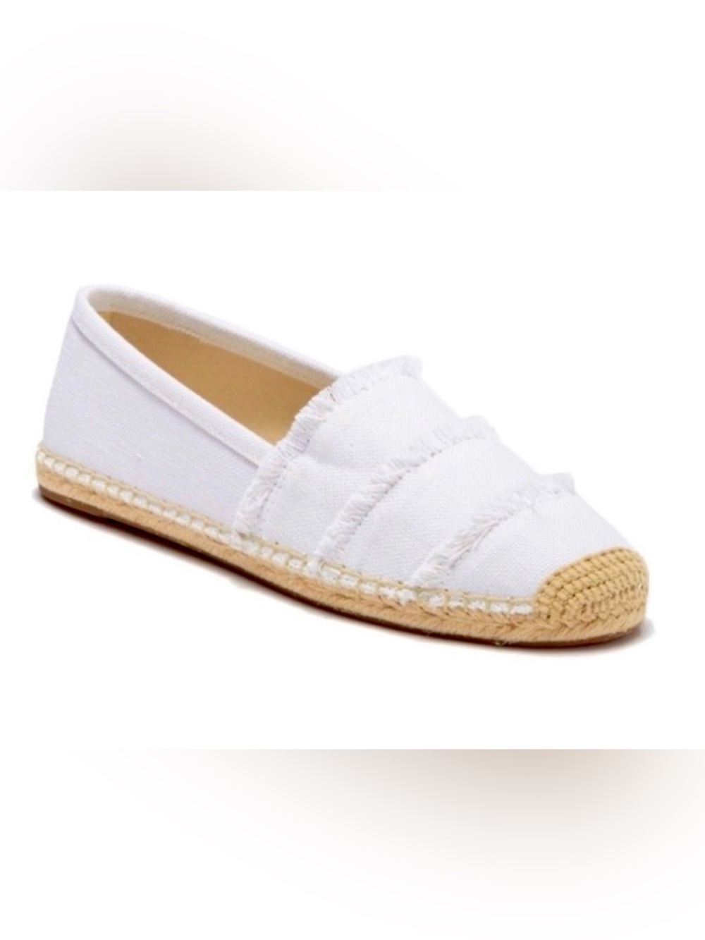 NWOB Michael Kors MK Women's Tibby White Fabric Espadrille Size 8